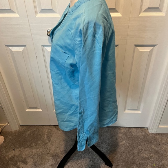 Talbots size L linen blend top - Picture 4 of 12